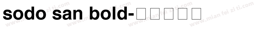 sodo san bold字体转换